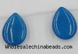 CCN2710 Top-drilled 18*25mm flat teardrop candy jade beads