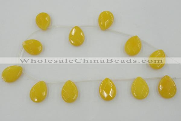 CCN2720 Top-drilled 18*25mm briolette candy jade beads wholesale