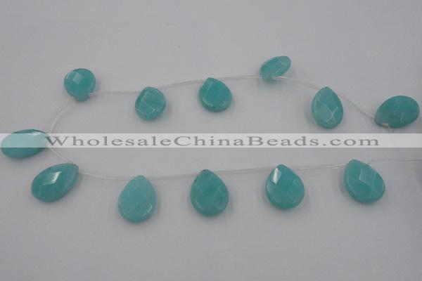 CCN2722 Top-drilled 18*25mm briolette candy jade beads wholesale