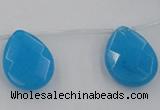 CCN2723 Top-drilled 18*25mm briolette candy jade beads wholesale