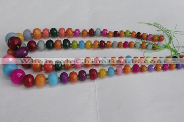 CCN2756 15.5 inches 5*8mm - 12*16mm faceted rondelle candy jade beads