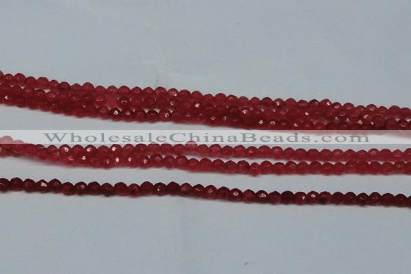 CCN2812 15.5 inches 3mm tiny faceted round candy jade beads