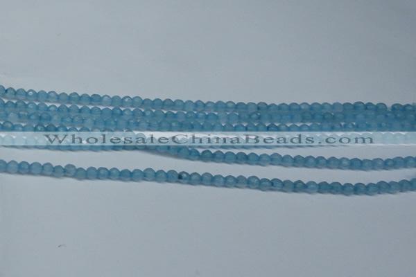 CCN2814 15.5 inches 3mm tiny faceted round candy jade beads