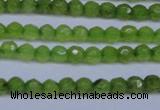 CCN2817 15.5 inches 3mm tiny faceted round candy jade beads