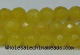 CCN2833 15.5 inches 5mm faceted round candy jade beads