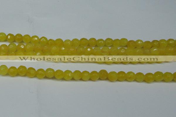 CCN2833 15.5 inches 5mm faceted round candy jade beads