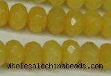 CCN2873 15.5 inches 5*8mm faceted rondelle candy jade beads