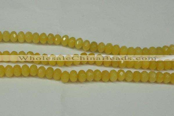 CCN2873 15.5 inches 5*8mm faceted rondelle candy jade beads