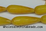 CCN2886 15.5 inches 10*30mm faceted teardrop candy jade beads