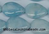 CCN2947 15.5 inches 18*25mm flat teardrop candy jade beads