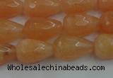 CCN3005 15.5 inches 10*15mm faceted teardrop candy jade beads