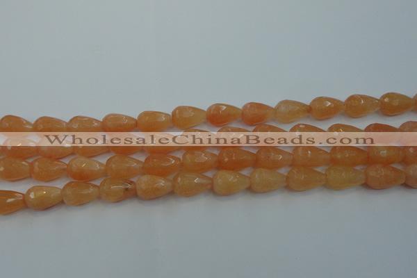 CCN3005 15.5 inches 10*15mm faceted teardrop candy jade beads