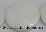 CCN315 15.5 inches 40mm faceted coin candy jade beads wholesale