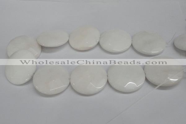 CCN315 15.5 inches 40mm faceted coin candy jade beads wholesale