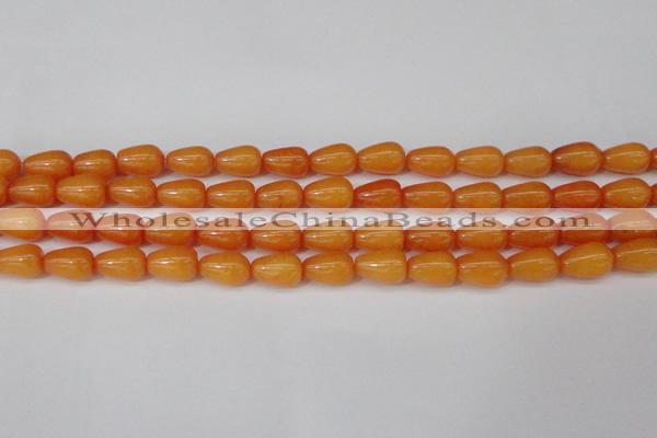 CCN3750 15.5 inches 8*12mm teardrop candy jade beads wholesale