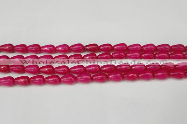 CCN3752 15.5 inches 8*12mm teardrop candy jade beads wholesale