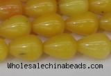 CCN3760 15.5 inches 10*14mm teardrop candy jade beads wholesale