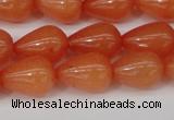 CCN3761 15.5 inches 10*14mm teardrop candy jade beads wholesale