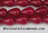 CCN3763 15.5 inches 10*14mm teardrop candy jade beads wholesale