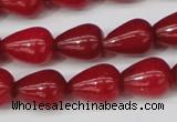 CCN3764 15.5 inches 10*14mm teardrop candy jade beads wholesale