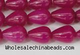 CCN3766 15.5 inches 10*14mm teardrop candy jade beads wholesale