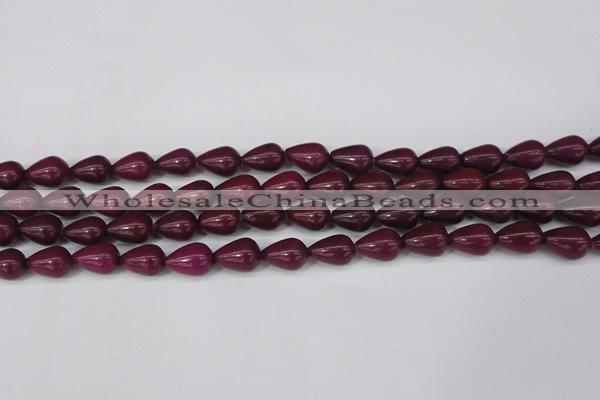 CCN3768 15.5 inches 10*14mm teardrop candy jade beads wholesale