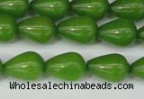 CCN3769 15.5 inches 10*14mm teardrop candy jade beads wholesale