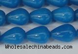 CCN3771 15.5 inches 10*14mm teardrop candy jade beads wholesale