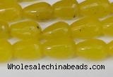 CCN3775 15.5 inches 8*12mm faceted teardrop candy jade beads