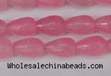 CCN3776 15.5 inches 8*12mm faceted teardrop candy jade beads