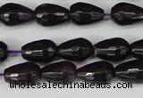 CCN3780 15.5 inches 8*12mm faceted teardrop candy jade beads