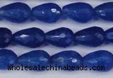 CCN3783 15.5 inches 8*12mm faceted teardrop candy jade beads