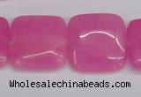 CCN3802 15.5 inches 20*20mm square candy jade beads wholesale