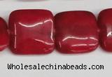 CCN3804 15.5 inches 20*20mm square candy jade beads wholesale