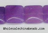 CCN3805 15.5 inches 20*20mm square candy jade beads wholesale