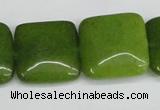 CCN3808 15.5 inches 20*20mm square candy jade beads wholesale