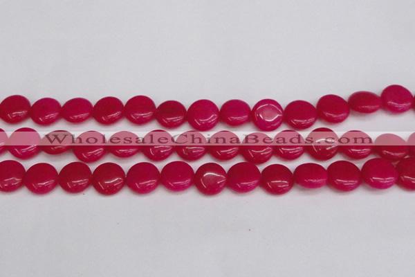 CCN3819 15.5 inches 14mm flat round candy jade beads wholesale