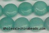 CCN3822 15.5 inches 14mm flat round candy jade beads wholesale