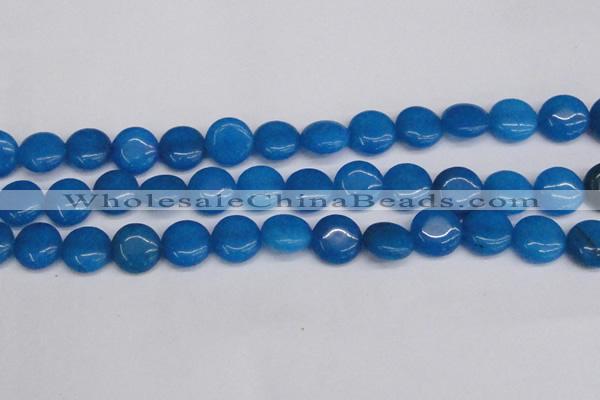 CCN3825 15.5 inches 14mm flat round candy jade beads wholesale