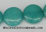 CCN3831 15.5 inches 20mm flat round candy jade beads wholesale