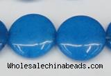 CCN3832 15.5 inches 20mm flat round candy jade beads wholesale