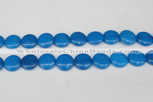 CCN3832 15.5 inches 20mm flat round candy jade beads wholesale