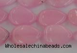 CCN3860 15.5 inches 13*18mm flat teardrop candy jade beads