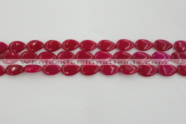 CCN3862 15.5 inches 13*18mm flat teardrop candy jade beads