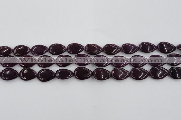 CCN3866 15.5 inches 13*18mm flat teardrop candy jade beads