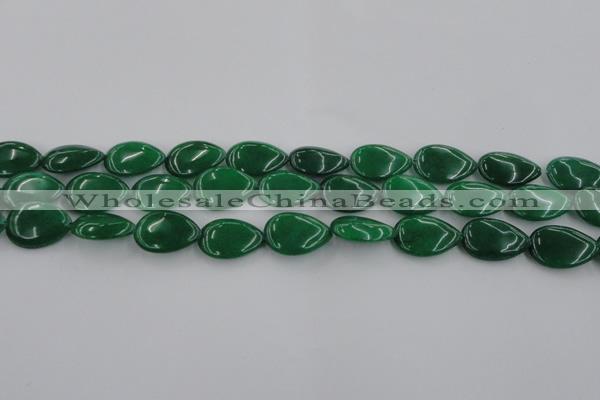 CCN3869 15.5 inches 13*18mm flat teardrop candy jade beads