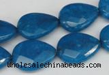 CCN387 15.5 inches 15*20mm faceted flat teardrop candy jade beads