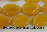 CCN3882 15.5 inches 15*20mm flat teardrop candy jade beads