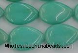 CCN3885 15.5 inches 15*20mm flat teardrop candy jade beads