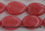 CCN3891 15.5 inches 18*25mm flat teardrop candy jade beads